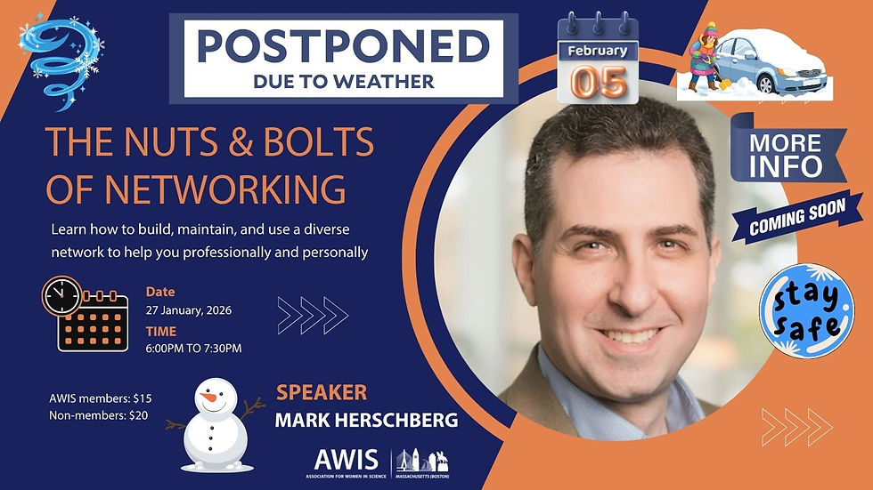 POSTPONED, NOT Cancelled: The Nuts & Bolts of Networking