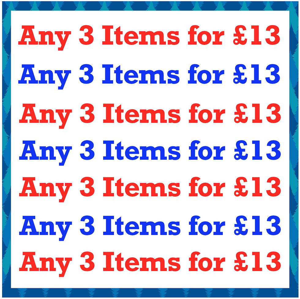 Any 3 for £13