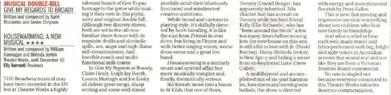 THE AGE, 4 STAR Review