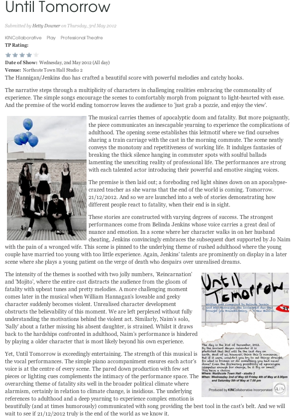 Theatre People Review 4 STARS