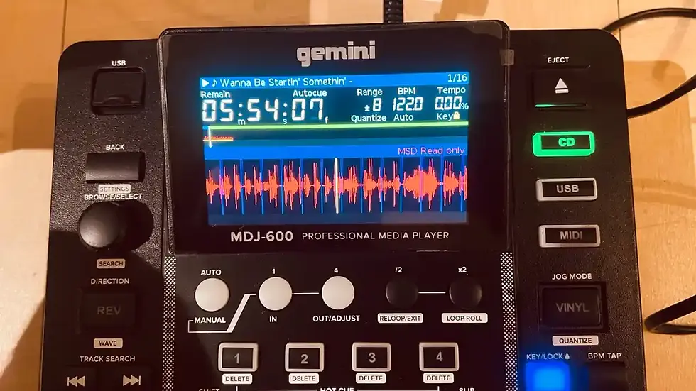 Miniature : Vente de lecteur multimédia CD et USB de qualité professionnelle riche en fonctionnalités GEMINI MDJ-600 d'occasion