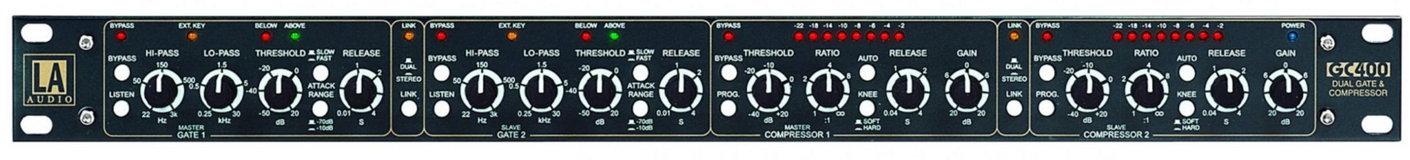 Vente et rachat LA AUDIO GC400 double compresseur/noise gate used equipement