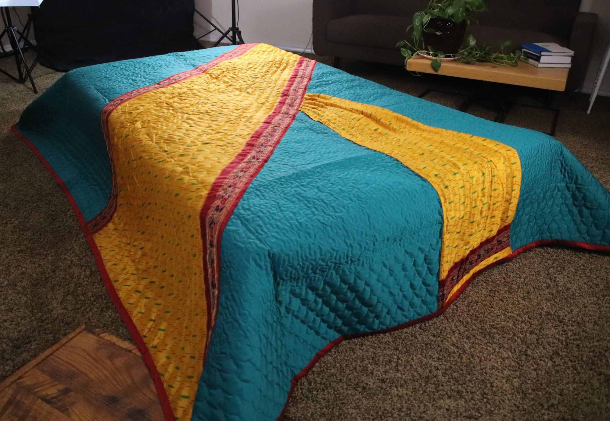 Panchaali No. 1 | Silk Sari Design Quilt/Wall Hanging