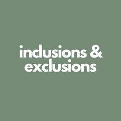 Inclusions & Exclusions