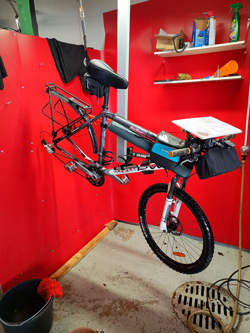 La mia bici in manutenzione al Fillaripiste (sostituzione del pneumatico posteriore)