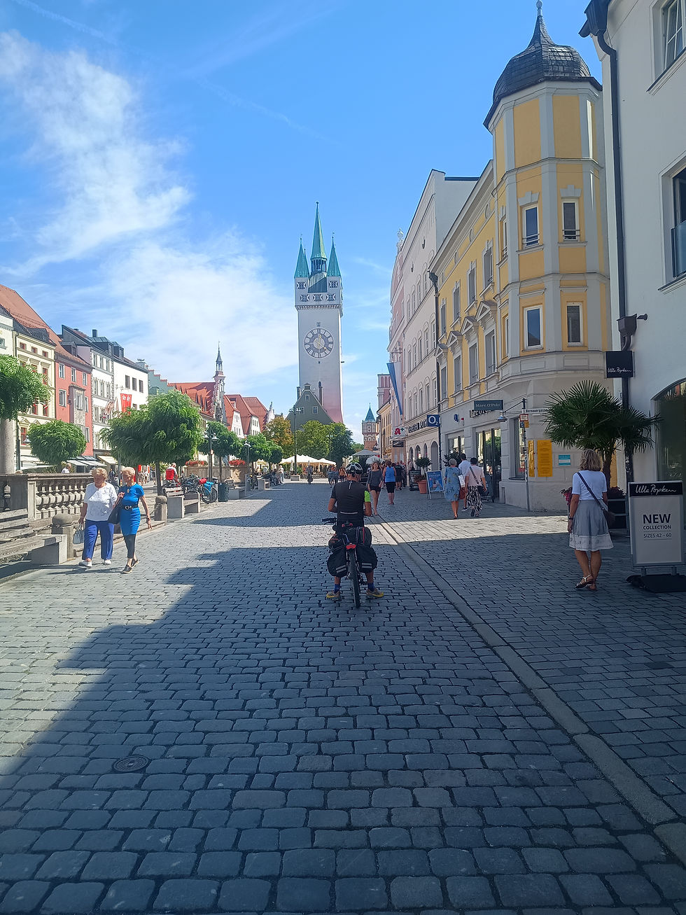La piazza centrale di Straubing