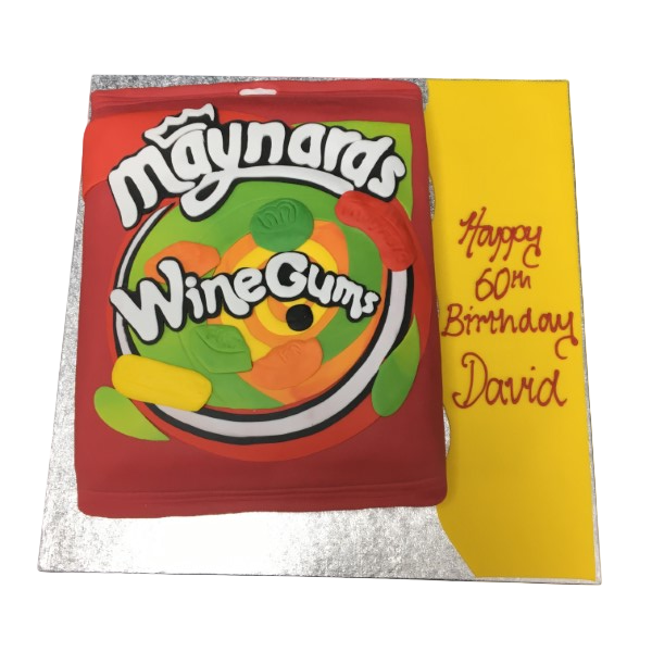 Colorful and playful Maynards Wine Gums cake with vibrant and fun design, perfect for any celebration.