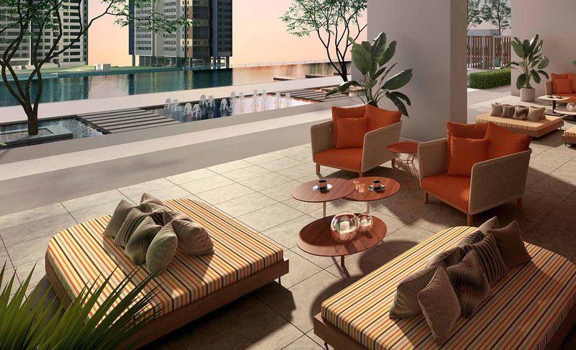 southplace residences lounge area