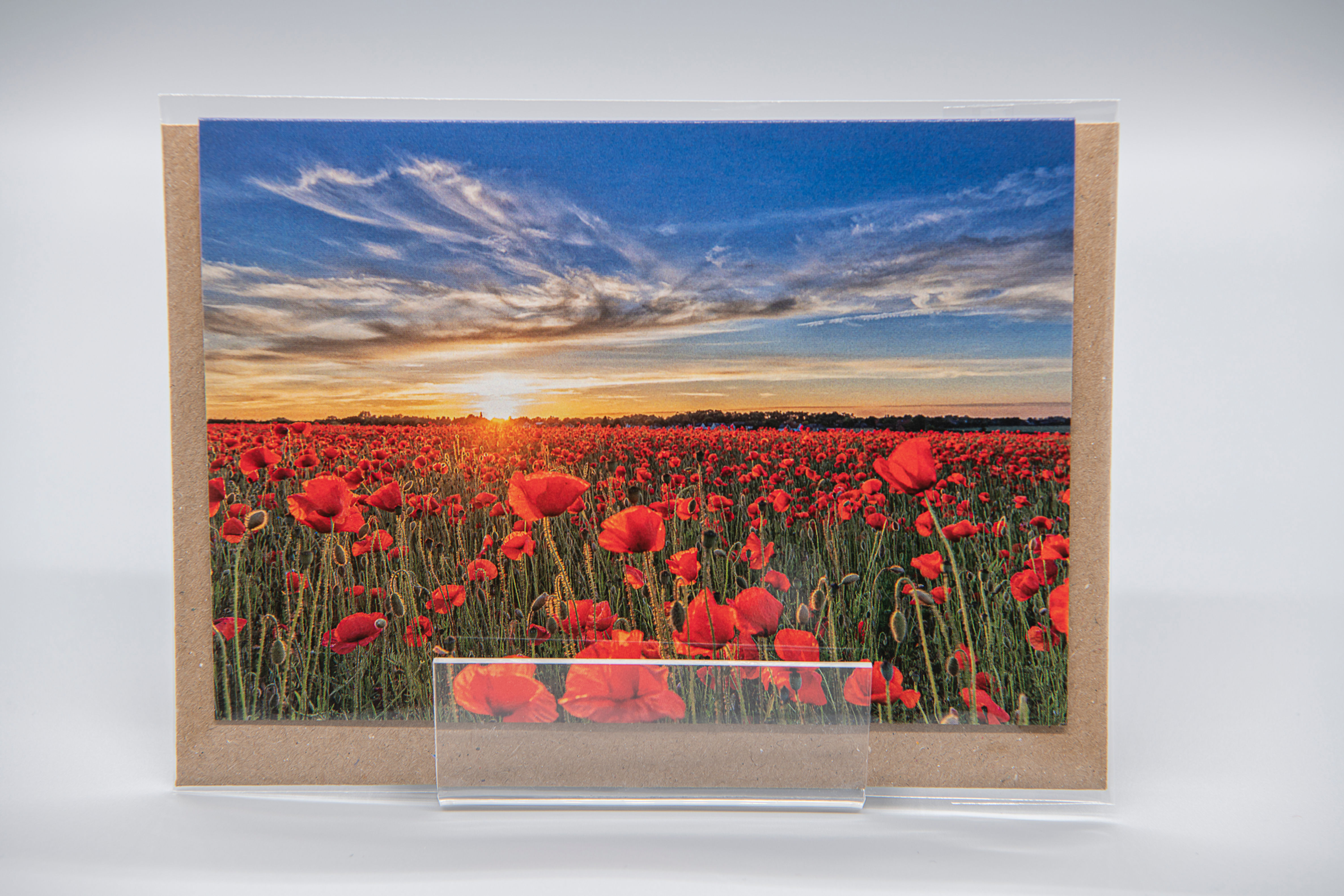 A6 Greetings Card Elmswell Suffolk Poppies