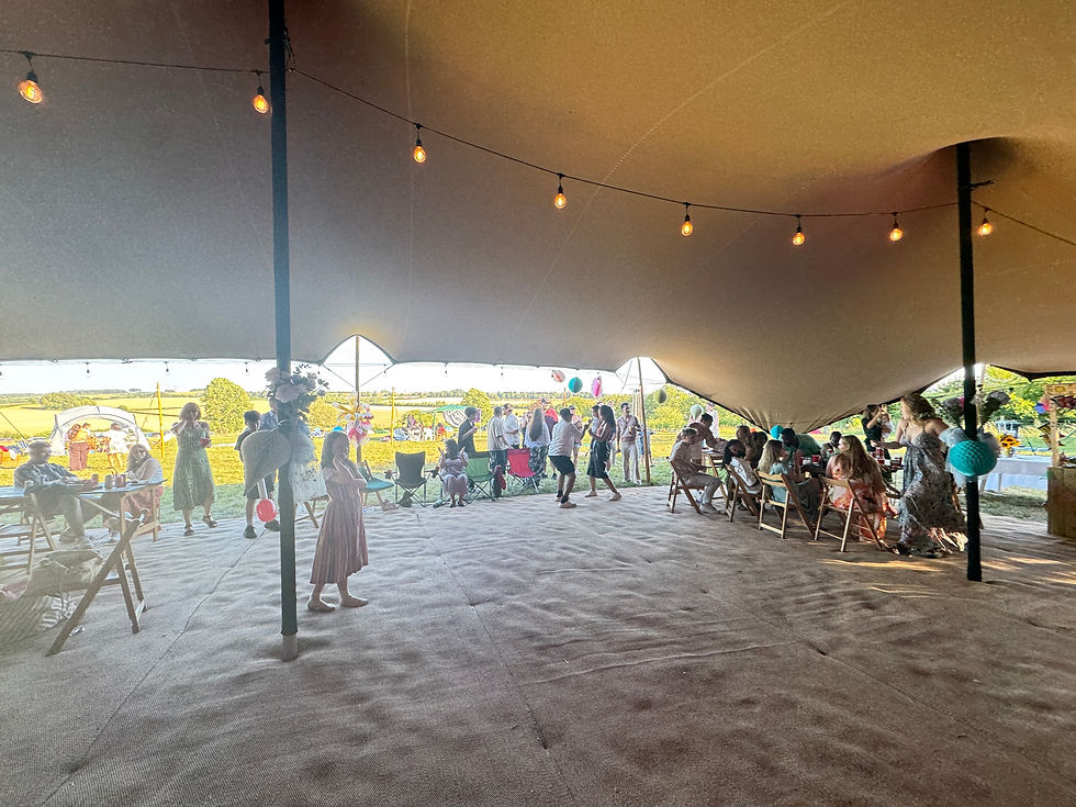 The tent where all the entertainment took place looked awesome!