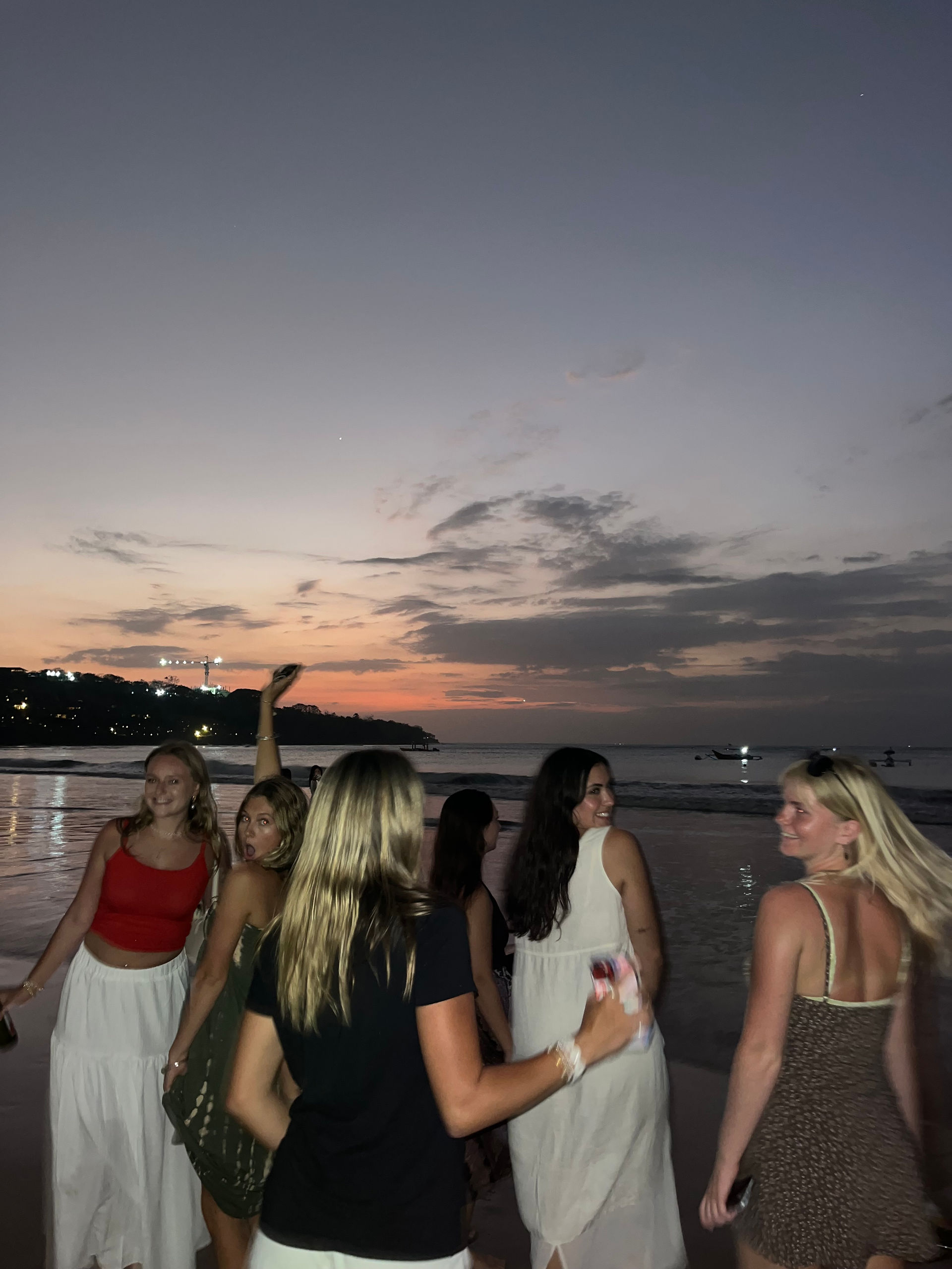 first night with new friends on the beach
