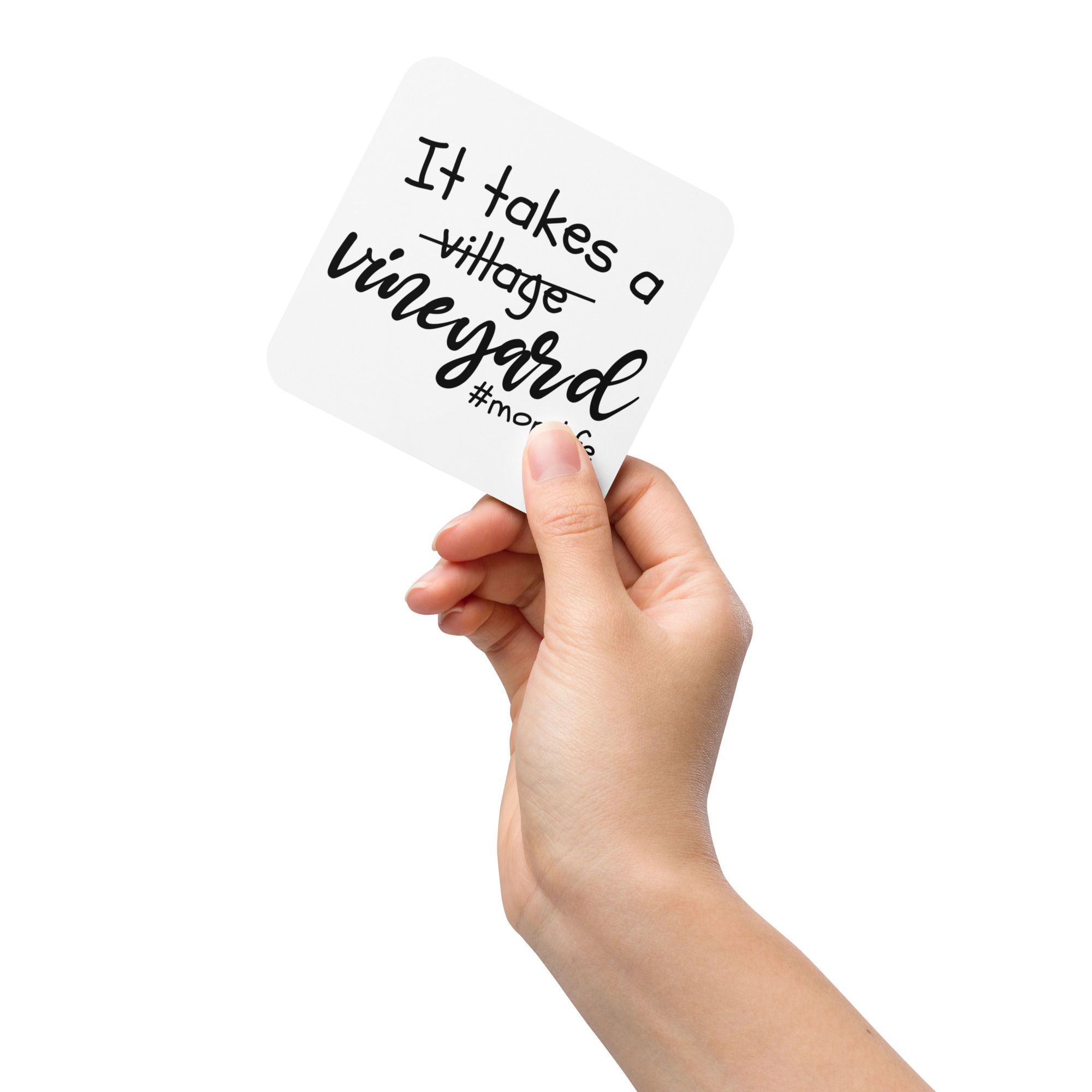 It Takes A Vineyard Cork-Back Coaster