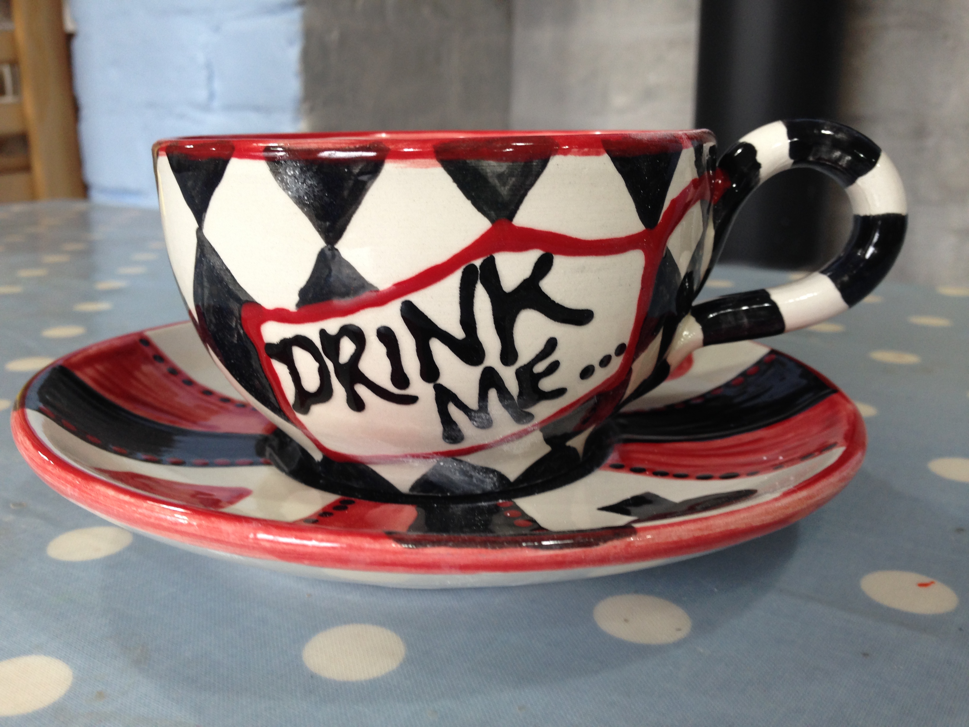 Alice inspired cup & saucer