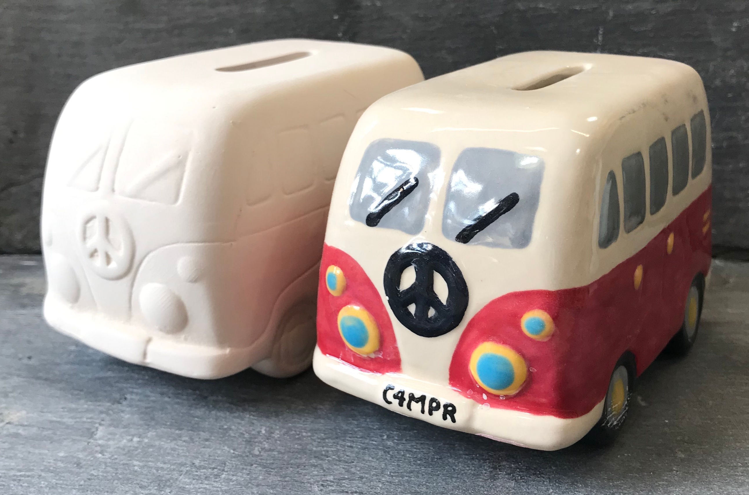 Camper van money bank