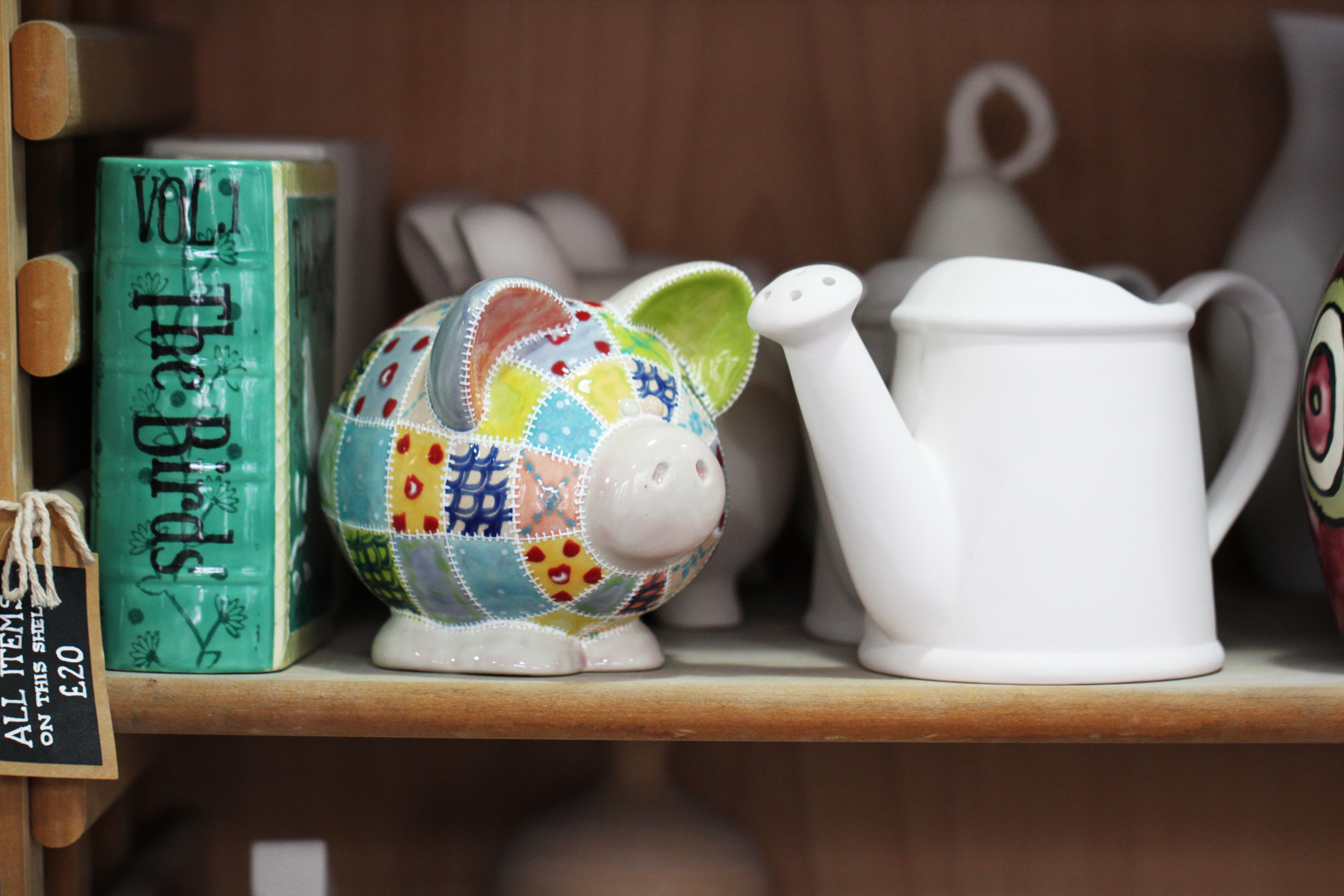 A selection of pottery shapes
