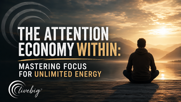 Title graphic for the post "The Attention Economy Within: Mastering Focus for Unlimited Energy"