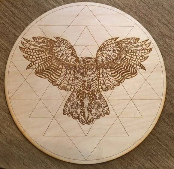 Owl Yantra Crystal Grid"