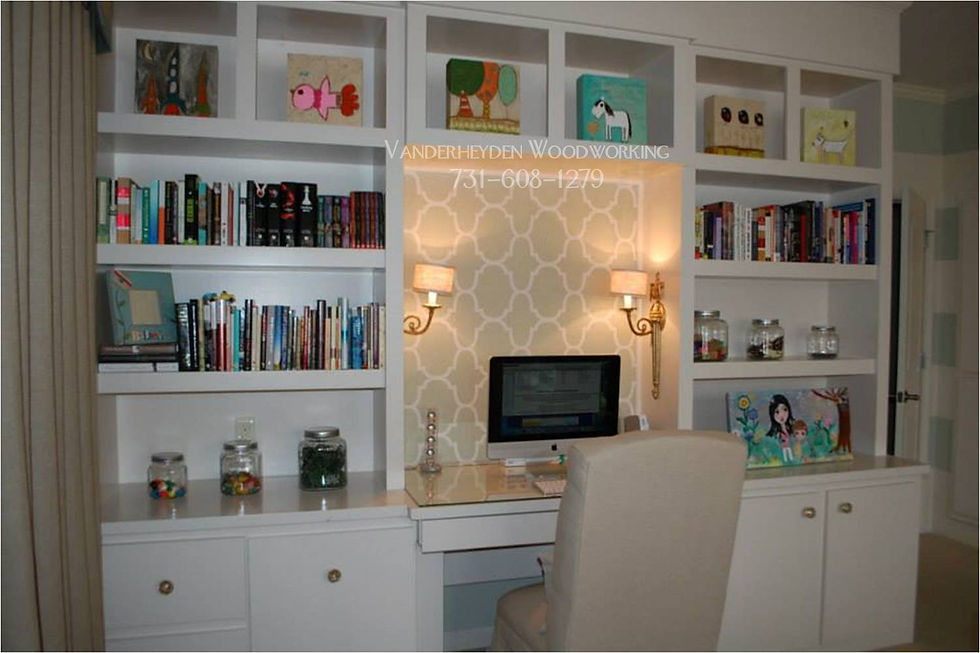 Built In Desk with Shelving