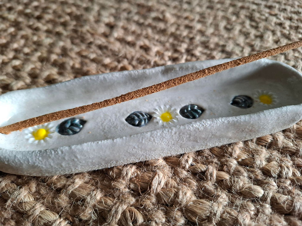 Thumbnail: Handbuilt ceramic incense holder.