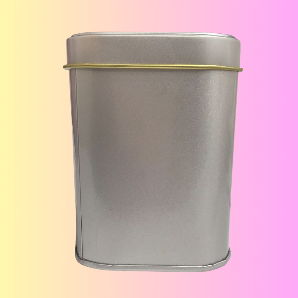 Silver Tin Jar Square (70mm x 100mm)