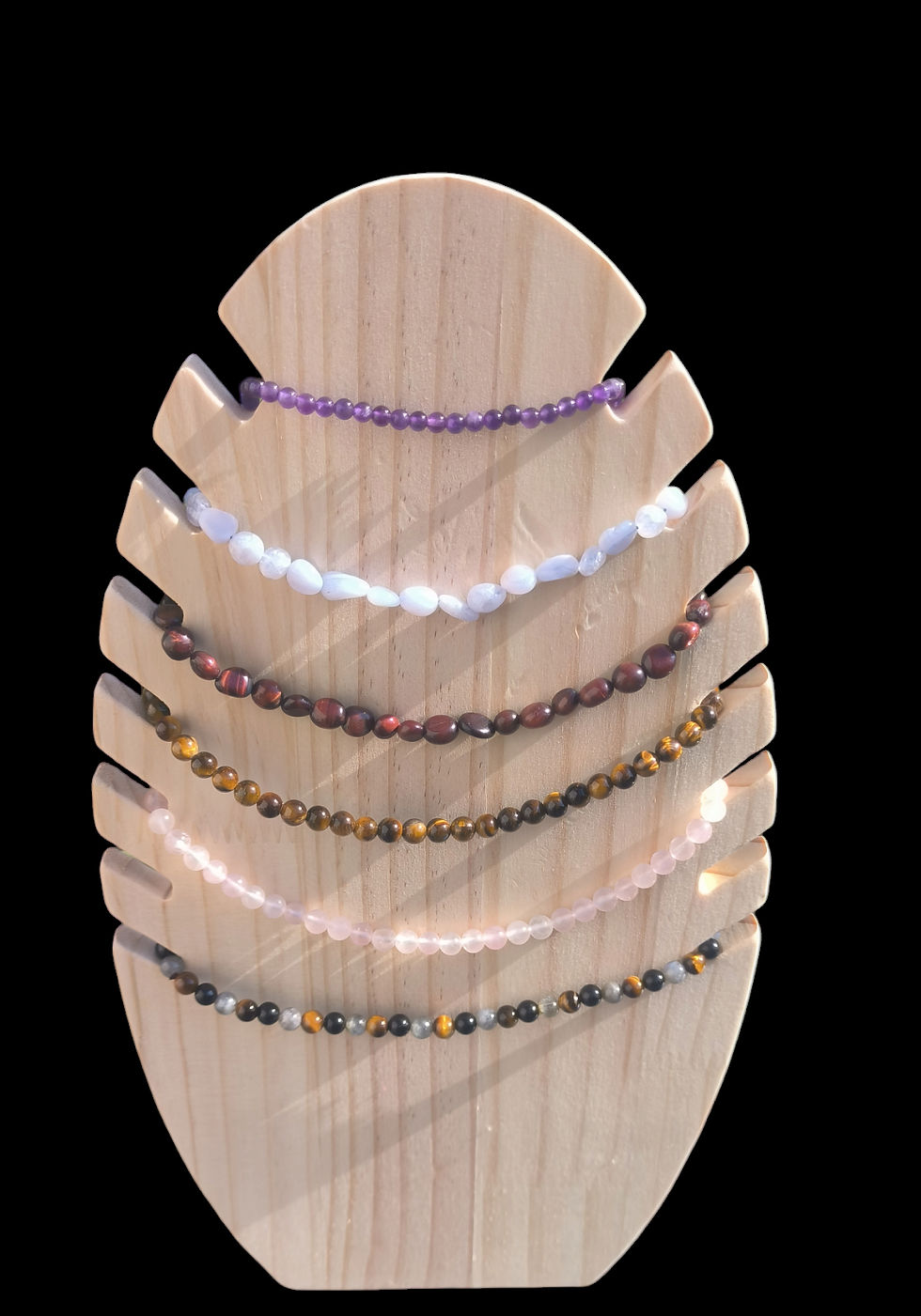 Colliers en pierres naturelles