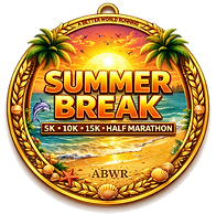 Summer Break 5k 10k 15k Half Marathon medal – Long Beach, California, July 12, 2026 – A Better World Running