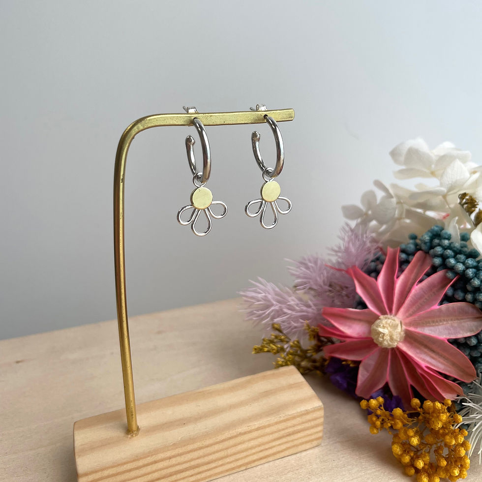 Thumbnail: Daisy flower earrings 