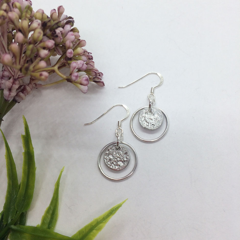 Thumbnail: Tinymoon and silver hoops earrings 