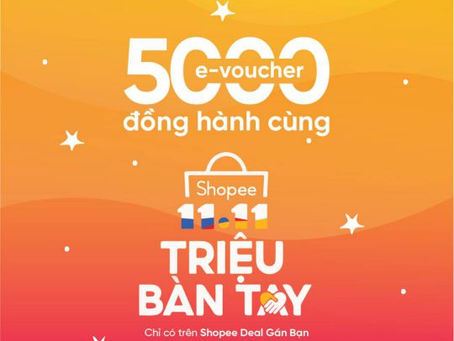 Mã giảm giá Luxstay 5000 E-Voucher Luxstay đồng hành cùng 11.11 Shopee triệu bàn tay!!!
