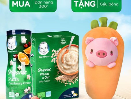 TẶNG GẤU BÔNG CHO MỌI ĐƠN HÀNG GERBER 300K
Nhận ưu đãi tại:
Không chỉ Organic, đó l