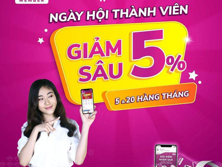 TƯNG BỪNG ƯU ĐÃI NGÀY HỘI THÀNH VIÊN
Giảm thêm 5% đa số các mặt hàng trên AeonEshop (
