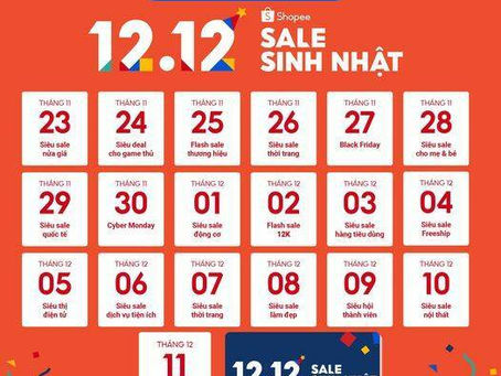 KHỞI ĐỘNG 12.12 – SALE SINH NHẬT SHOPEE – ĐẶT LỊCH SĂN SALE NGAY