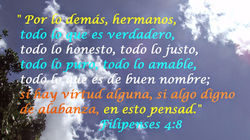 Filipenses 4:8  | Philippians 4:8