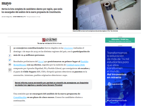 8 mayo 23: En un giro insospechado REPUBLICANOS consigue 23 de 51 consejeros electos.
