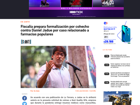 15 julio 23: Fiscalía prepara formalización contra alcalde Jadue por Cohecho