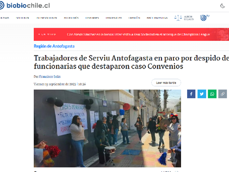 15 sept 23: Trabajadores Serviu Antofagasta en paro por despido de funcionarias que destaparon casos