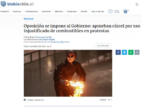 3 oct 23: Oposición se impone al Gobierno: aprueban cárcel por uso injustificado de combustibles