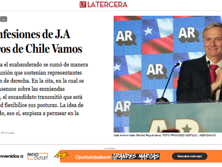 19 agosto 23: Las íntimas confesiones de J.A Kast a consejeros de Chile Vamos