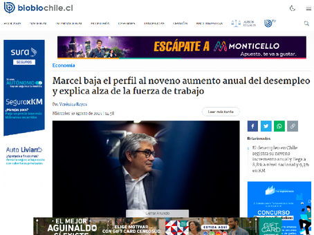 30 agosto 23: Marcel baja perfil noveno aumento anual de desempleo y explica alza fuerza de trabajo