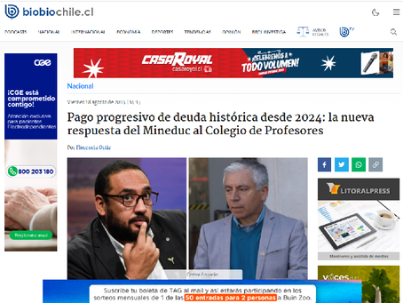 18 agosto 23: Pago progresivo de deuda histórica desde 2024: la nueva respuesta del Mineduc