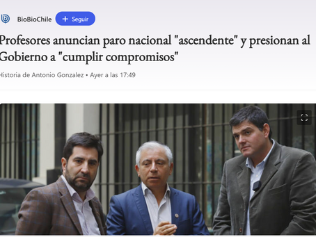 19 julio 23: El Colegio de Profesores anuncia nueva paralización