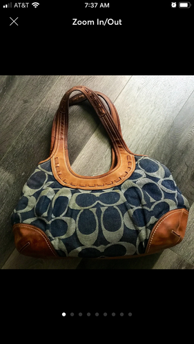 Coach Ergo Denim Kiss Lock Handbag | MomminItLikeABoss