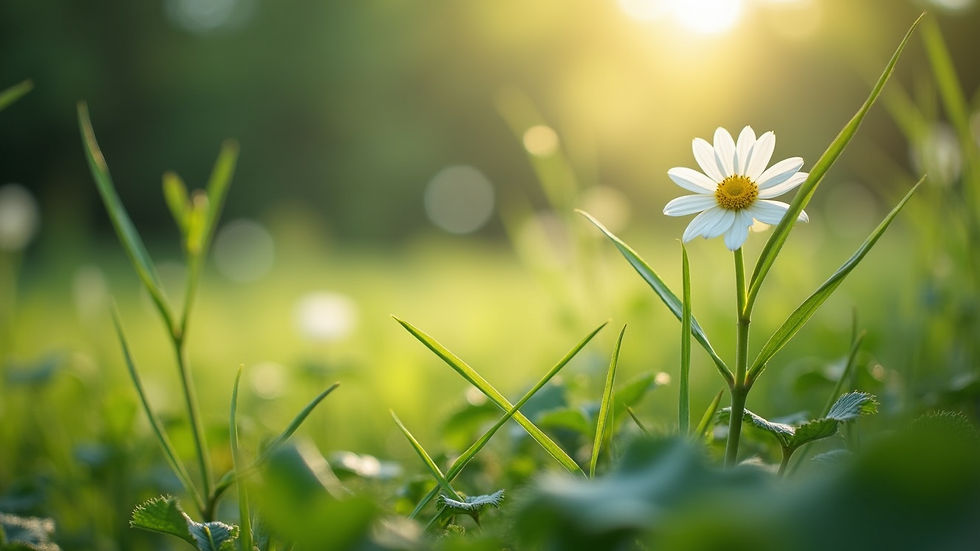 Close-up view of a calming nature scene promoting relaxation