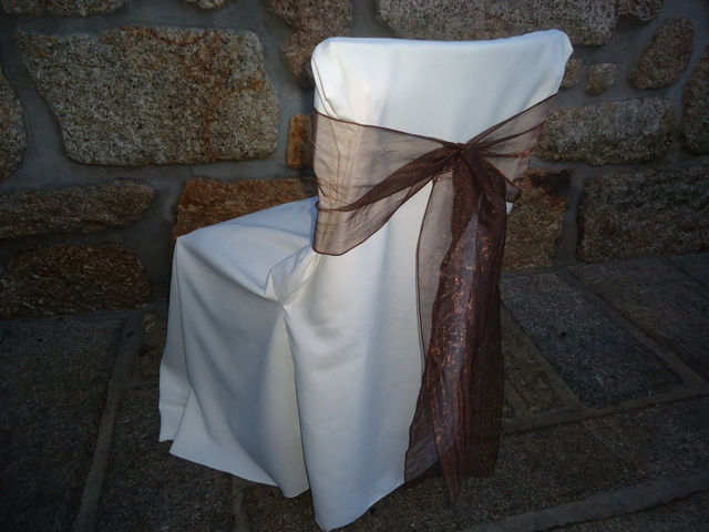laço de organza castanho 2,1x0,18m