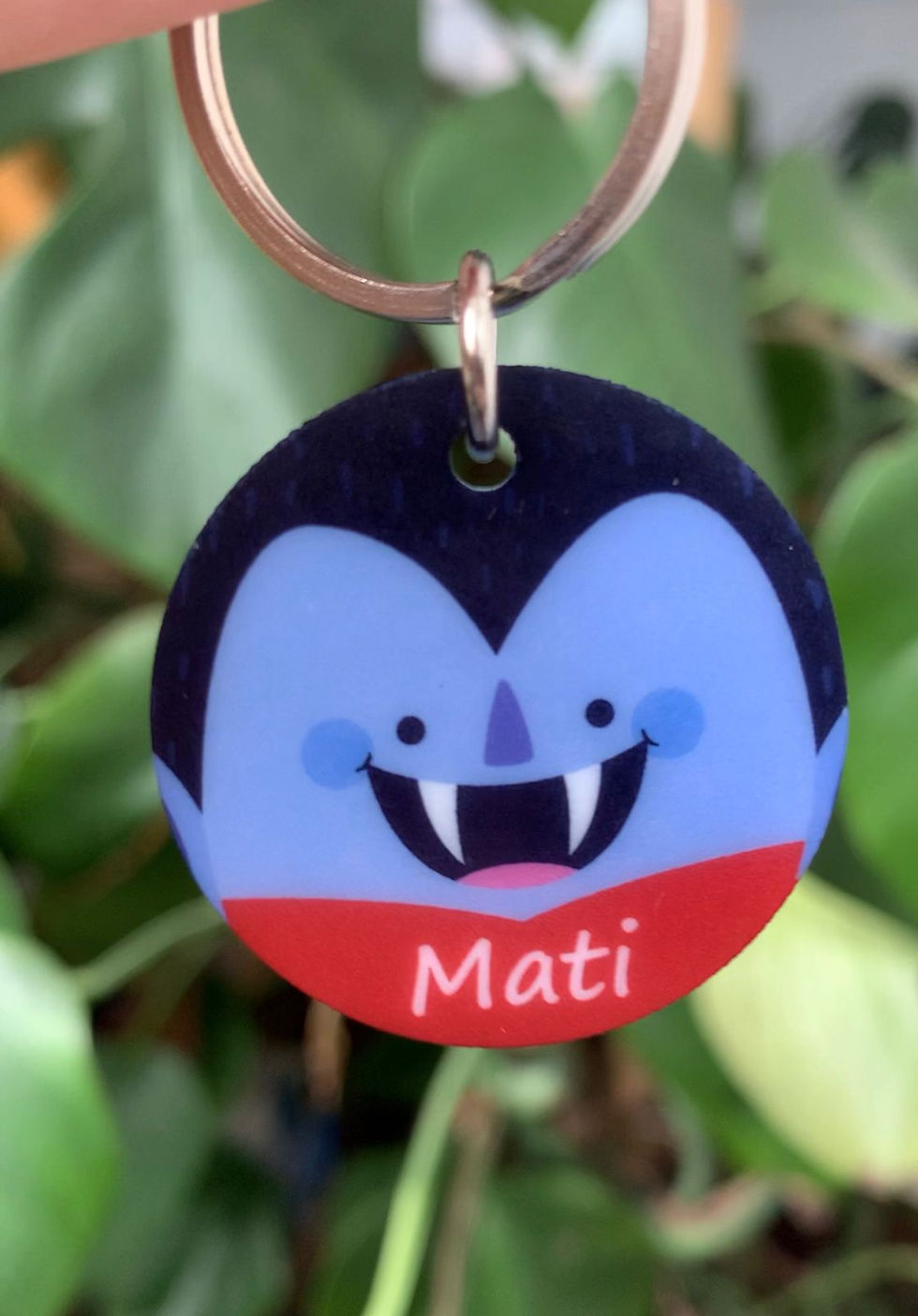 Miniatura: Placa de identificación Vampiro Halloween para perros y gatos