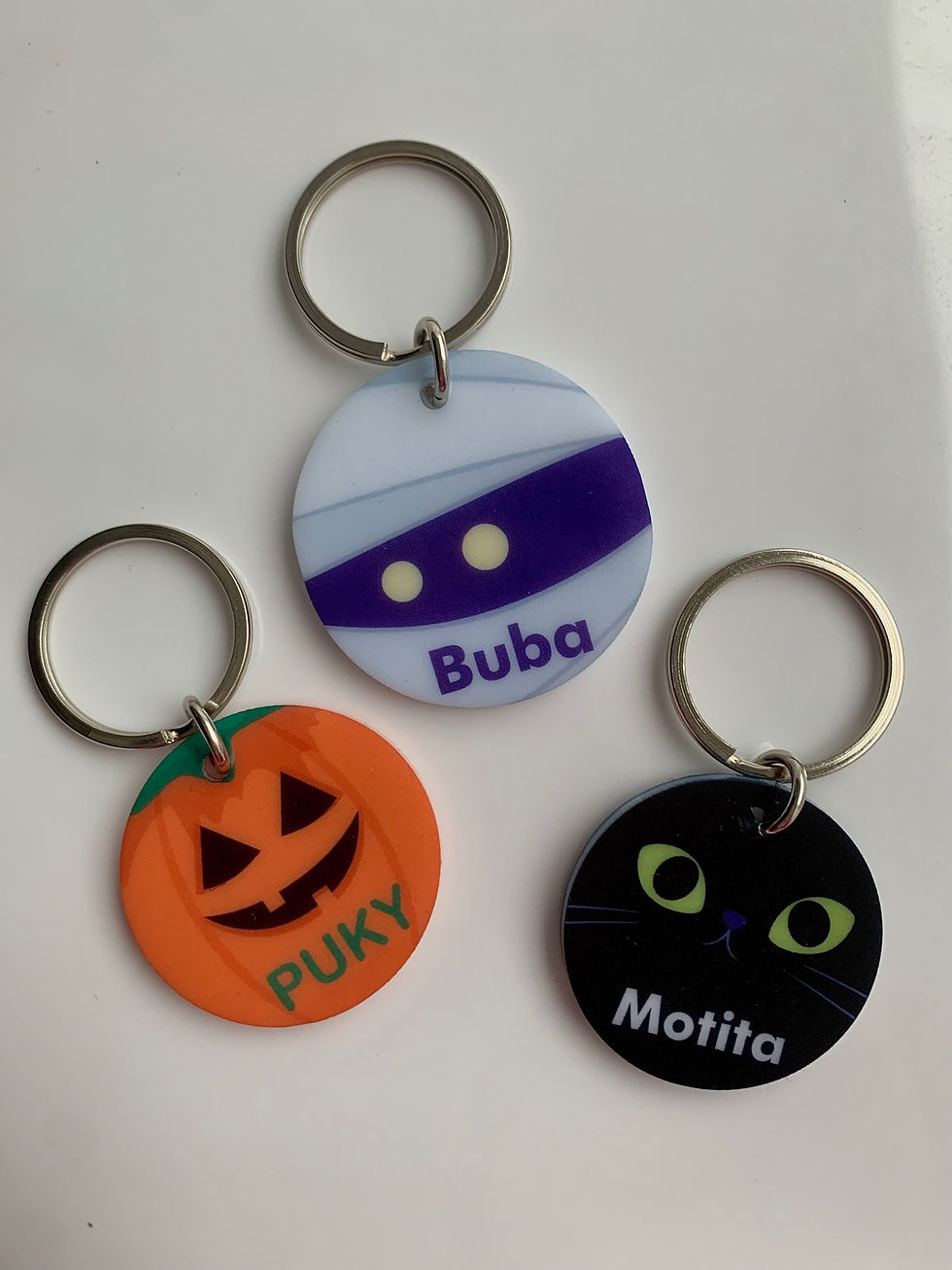 Miniatura: Placa de identificación Gato Halloween para perros y gatos