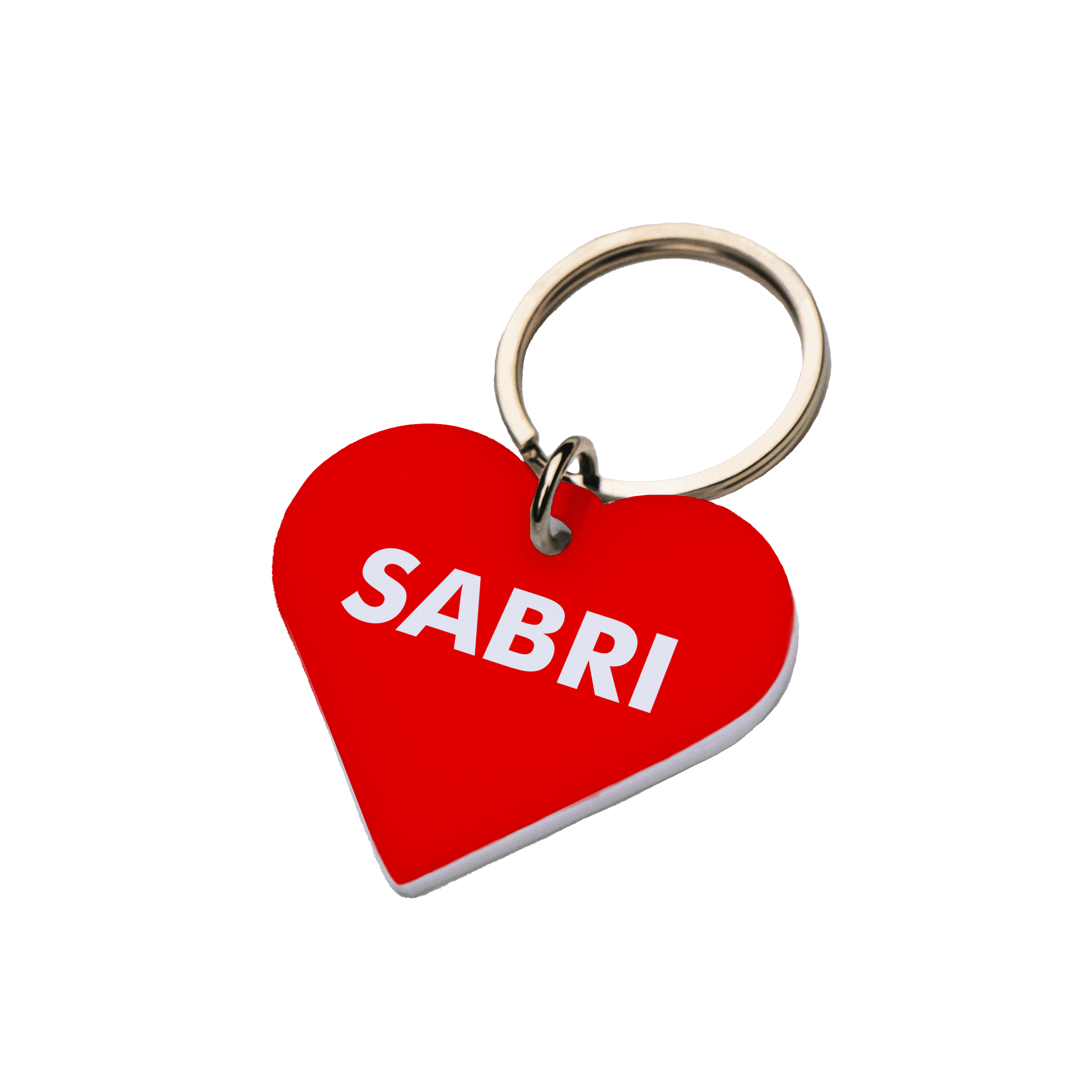 Placa de identificación Corazón Color Entero para perros y gatos