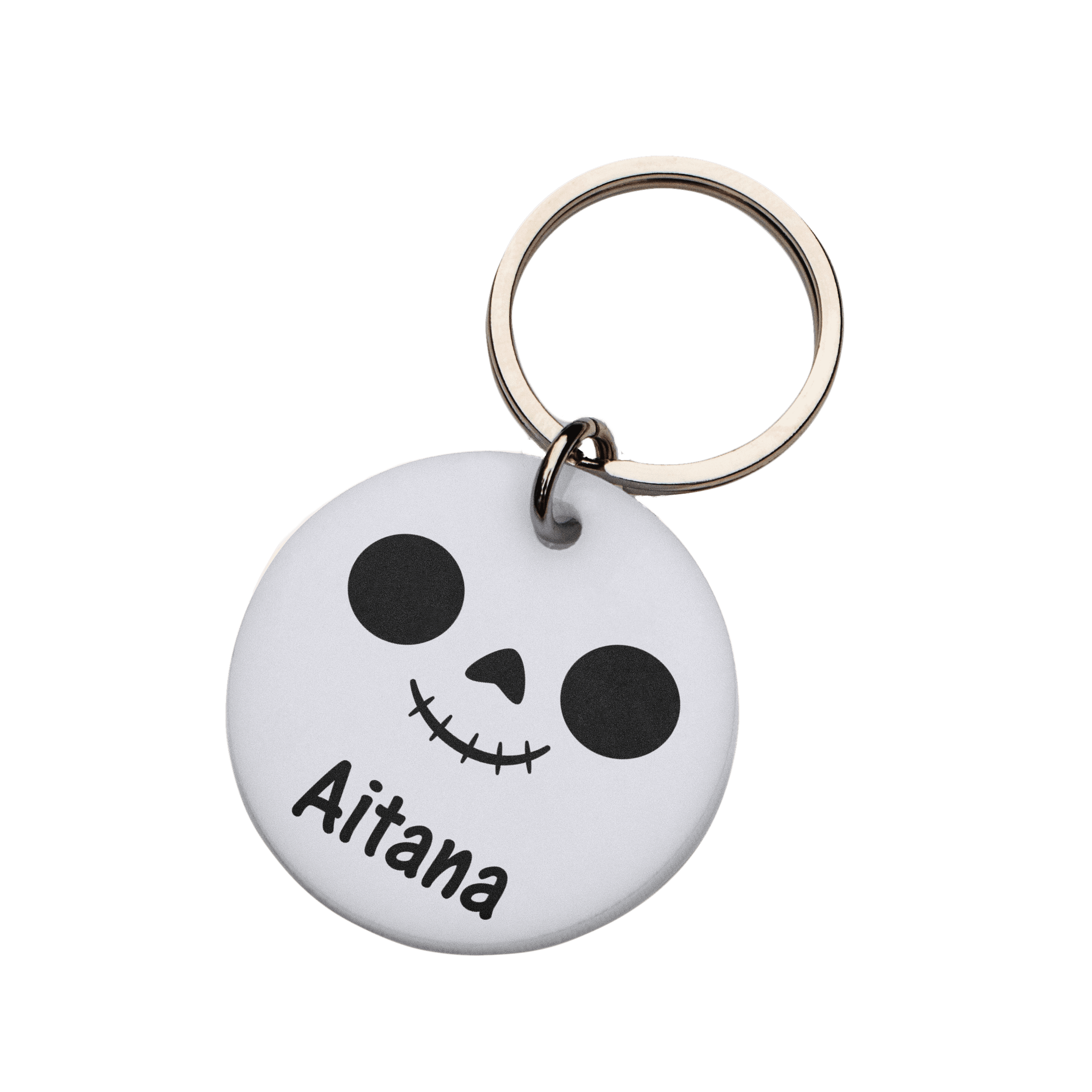 Placa de identificación Calavera Halloween para perros y gatos
