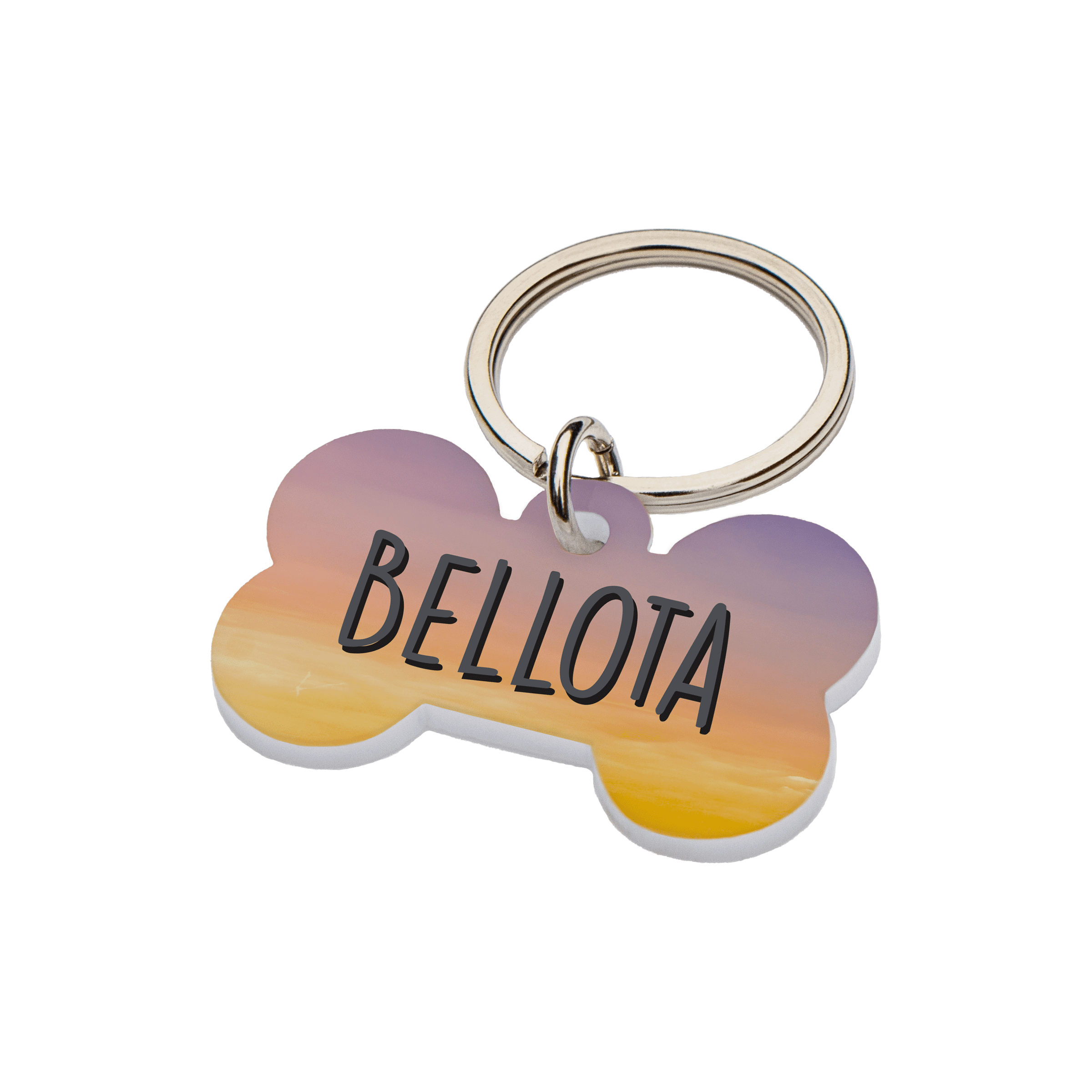 Placa de identificación Hueso Summer Naturals Sunset para perros