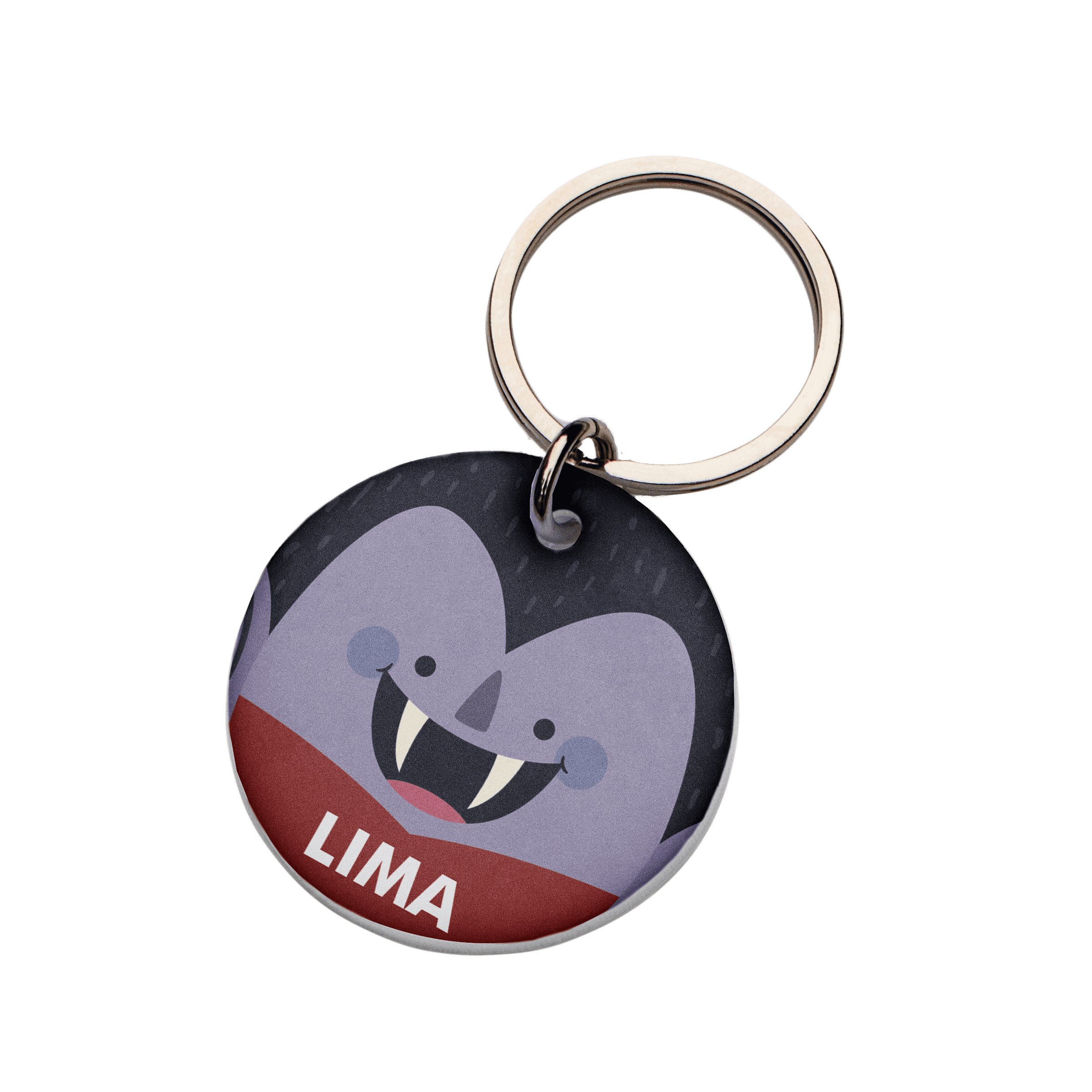 Placa de identificación Vampiro Halloween para perros y gatos